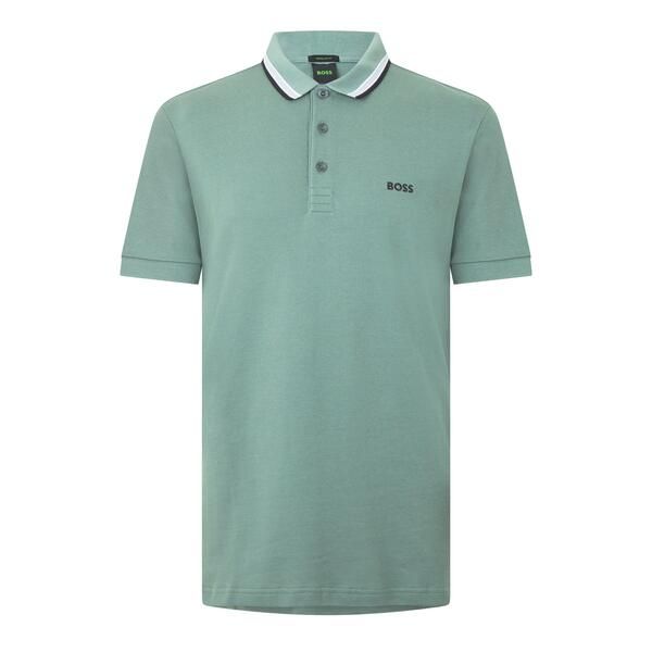 ボス メンズ トップス ポロシャツ コントラスト Boss Mens BOSS GREEN Paddy Polo Shirt with Contrastippin green 358 グリーン
