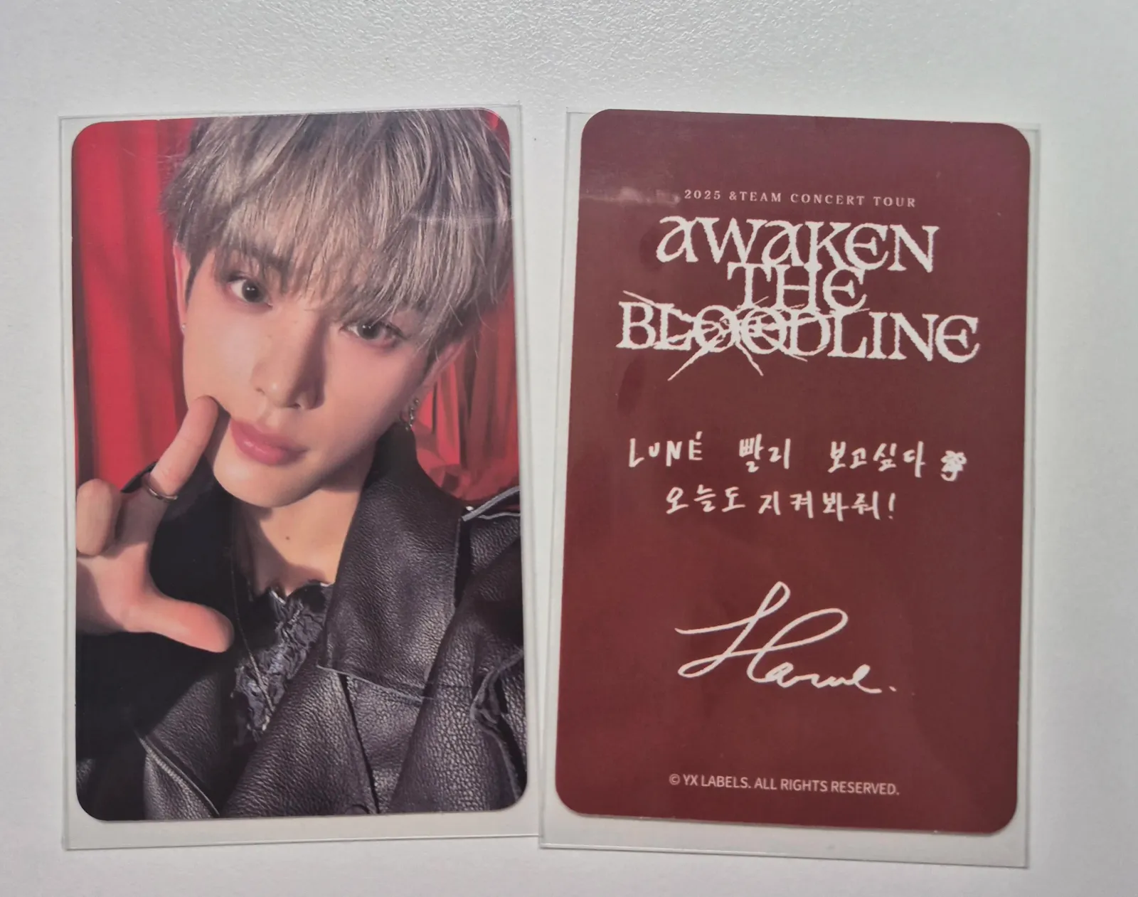 Harua - AWAKEN THE BLOODLINE (Asia Tour) Polaroid photocard photocard