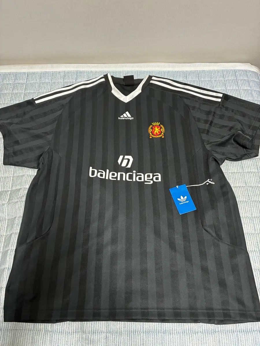 3 バレンシアガ adidas サッカー フットボール 半袖 Tシャツ ブラック