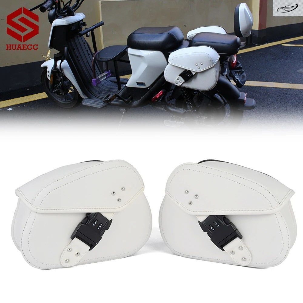 ホワイト防水バイク用テールバッグ、バイク用リアシートバッグ、大容量