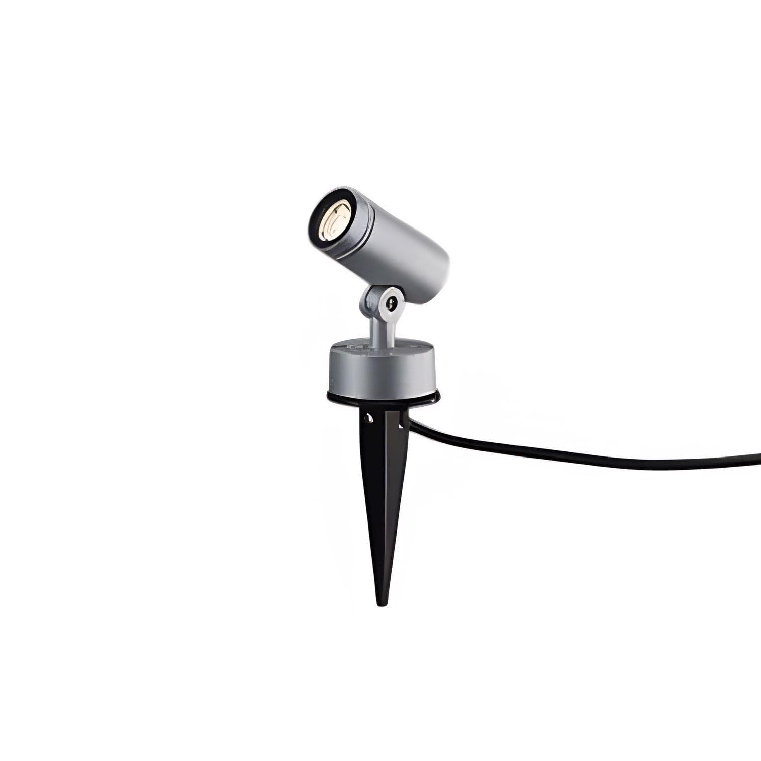 新品 大光電機 DAIKO LEDアウトドアスポットライト ランプ付 4W（E11） 中角形 電球色 2700K 12Vダイクロハロゲン35W相当 高演色Ra93 防雨形 カバーネジ込式 電気工事必要 シルバーサテン DOL-5726YS