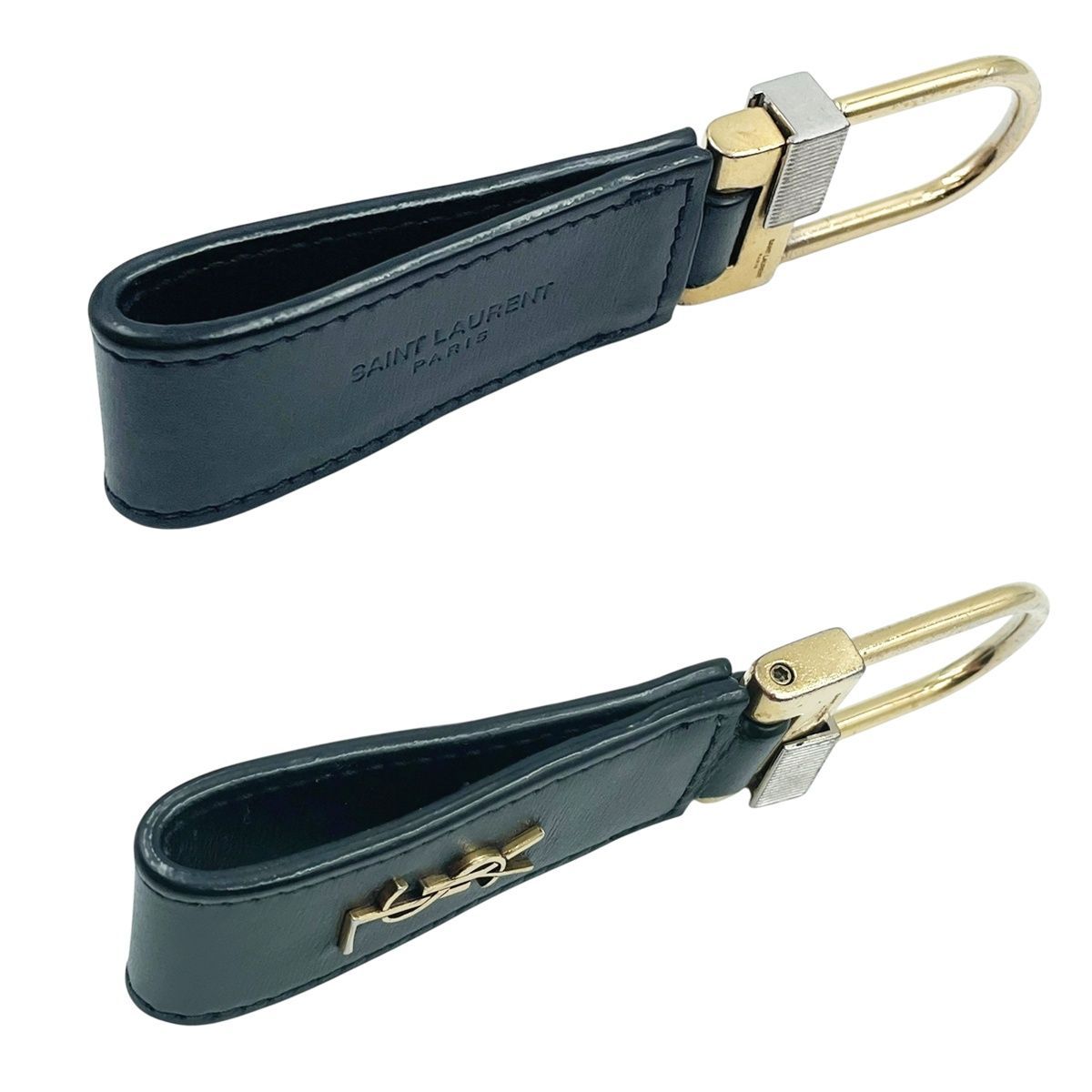 中古】 Saint Laurent サンローラン タイニーモノグラム キーリング