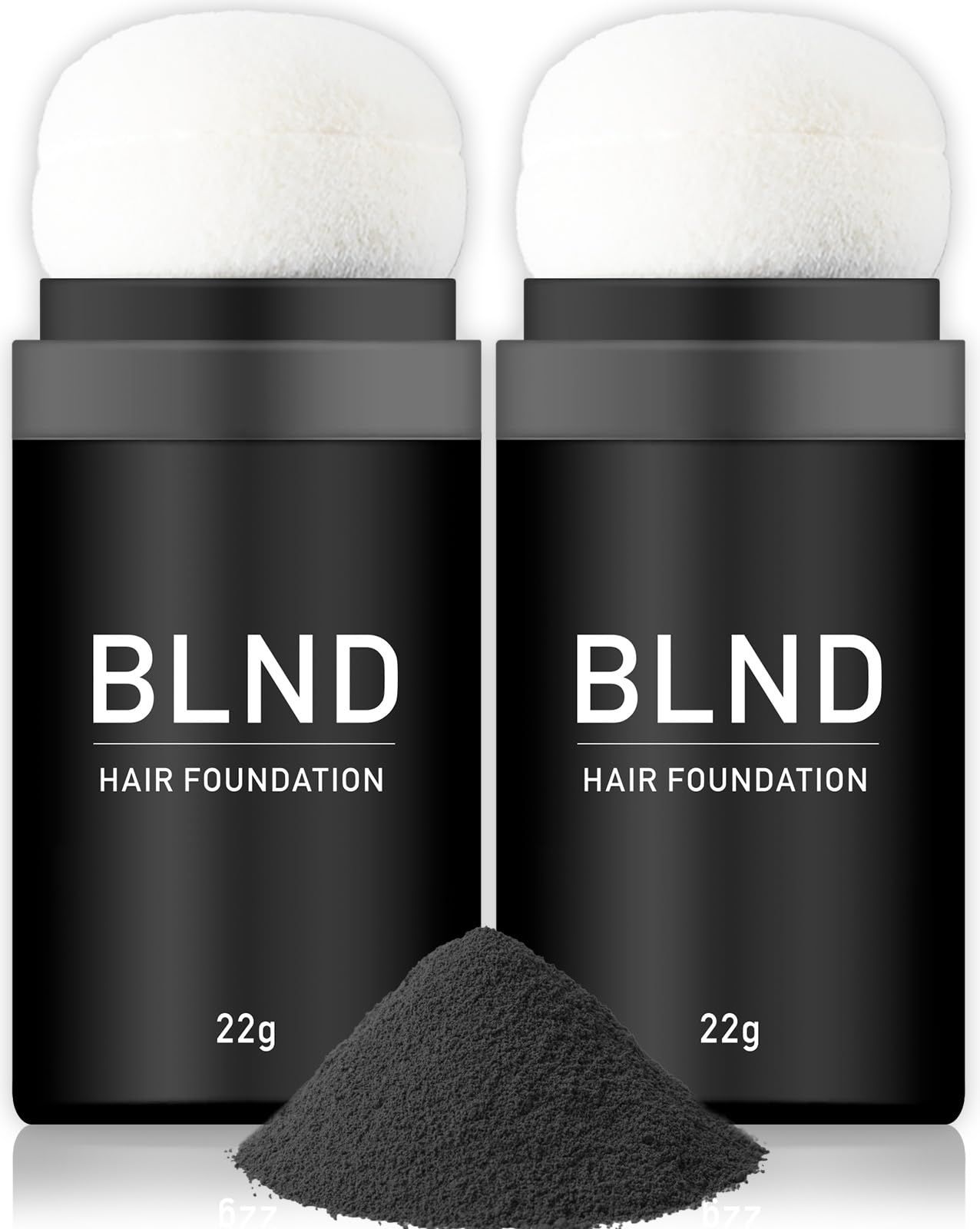 【AGAクリニック監修】ヘアファンデーション 白髪隠し 薄毛隠し 増毛 パウダー 22g 大容量 ピディオキシジル配合 白髪 薄毛 生え際 円形脱毛症 メンズ レディース 2個セット (ナチュラルブラック)pms c120efba