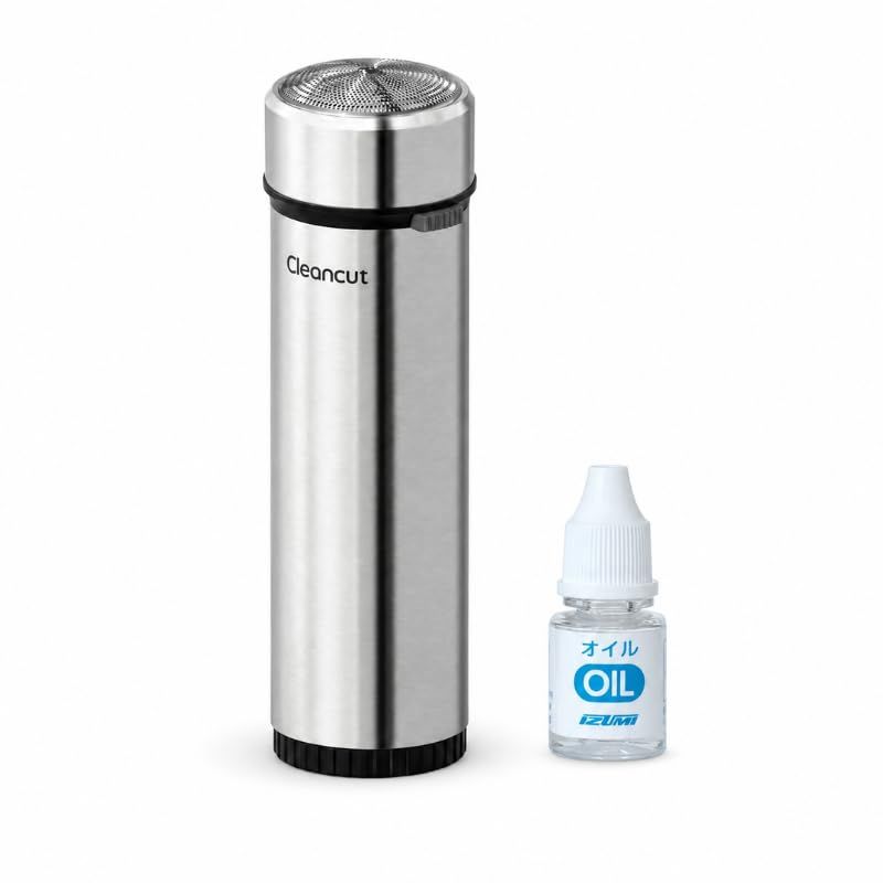 cleancut(クリーンカット) 回転式シェーバー IZD-C289-S メンテナンスオイル OIL-5 セット シルバー 電池式 ロングセラーmt cd924fe2