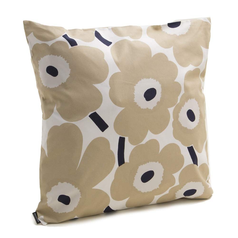 リメッコ marimekko クッションカバー 50×50cm Unikko ウニッコ オフホワイト×ベージュ×ダークブルー 069251 185 [並行輸入品]pms
