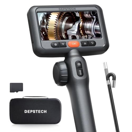 【新品】ファイバースコープ 先端可動式 4.5インチIPSモニター 1080Pカメラ 6.2MM極細 210°双方向回転可 1.5Mケーブル 65a75e1b