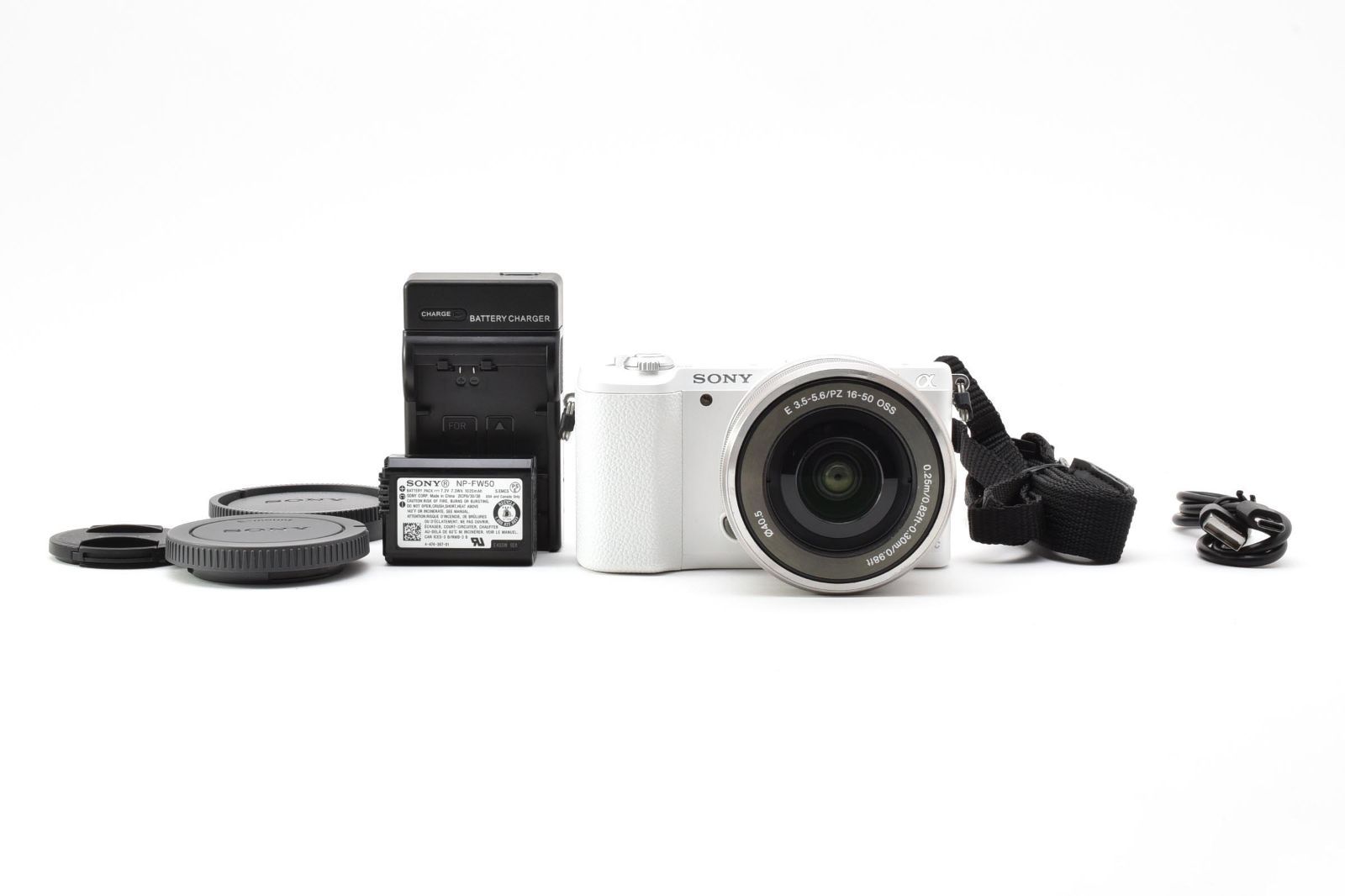 外観美品・完動品】SONY α5100 ホワイト パワーズームレンズキット