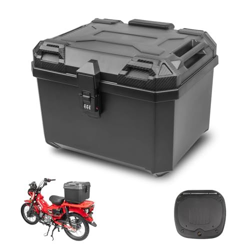 ★新品★HI-LINE バイク リアボックス 45L ダイヤルロック トップケース 汎用 防水 ABS 一体成型 バイクボックス 取付セット付属 通勤 買い物 | フルフェイス収納、鍵不要、四角型モノコックボディ、耐衝撃、内装?バックレスト? e570a2f5