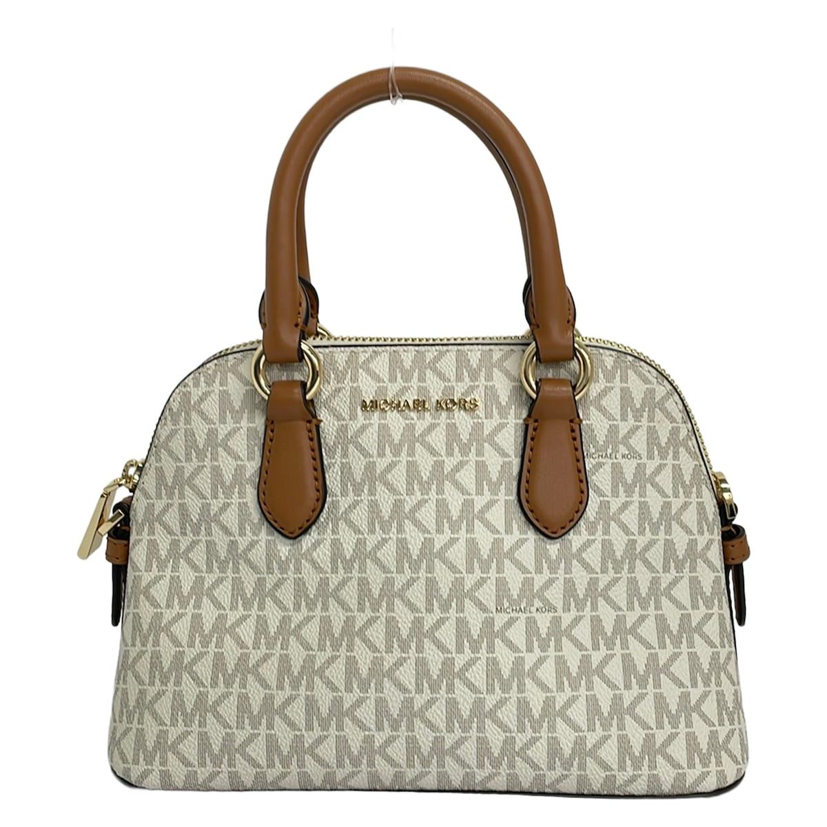 MICHAEL KORS(マイケルコース) ハンドバッグ アイボリー×ライトグレー×ブラウン レザー