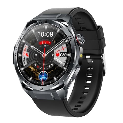 ★新品★スマートウォッチ 【2026新傑作・業界進化モデル・AI機能搭載】 AI質問応答 1.53インチ超大画面 通話機能付き 380mAh長持ちバッテリー 圧力測定 疲労度 100+種類運動モード 懐中電灯 活動量計 睡眠管理 歩数計 着信 8e8bfff8