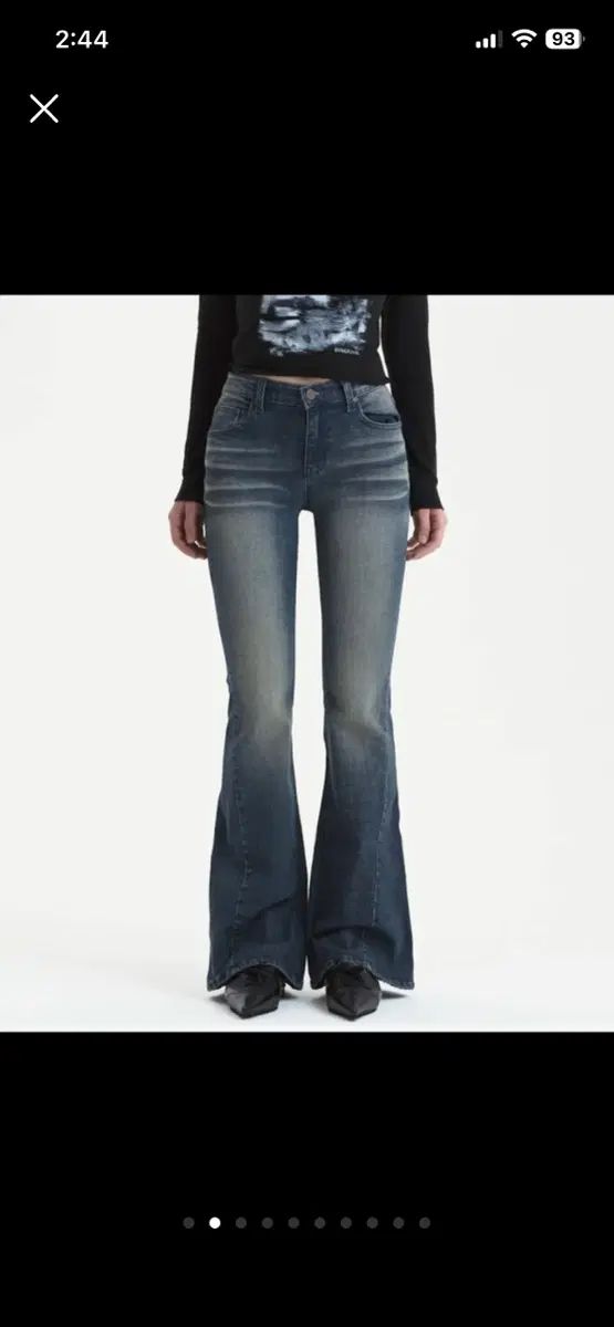 シネ・ジーン 102 CAT WASHING MID-RISE JEANS VINTAGE BLUE (M)