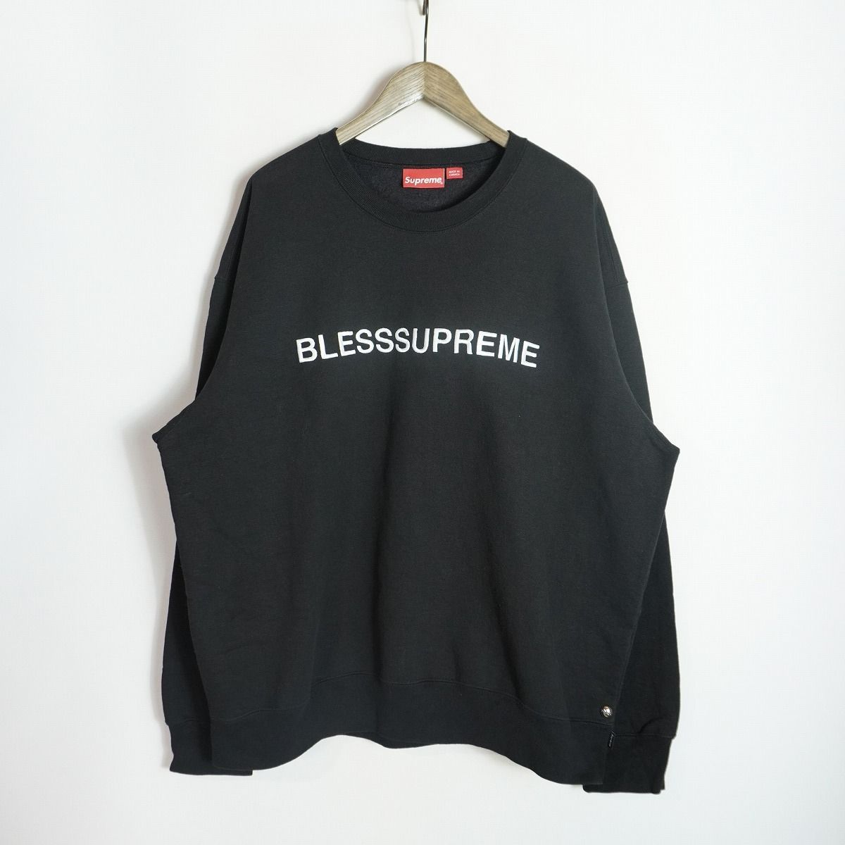 国内正規 23AW SUPREME シュプリーム x BLESS ブレス crewneck sweatshirt クルーネック スウェット シャツ トレーナー 黒 XL 2882Q♪ 19,092円