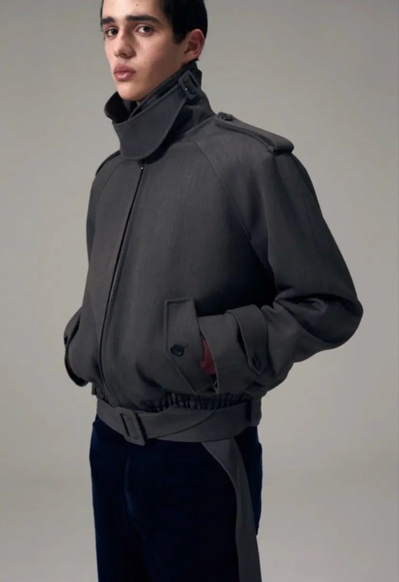 ノイス 25fw ネックバックル ウール ブルゾン グレー L