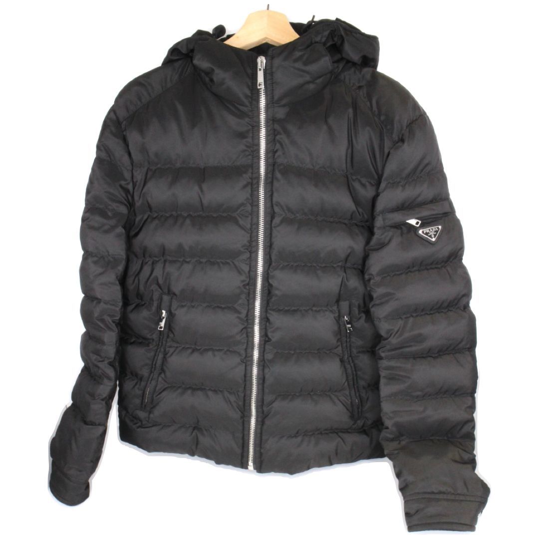 ★【PRADA】プラダ　SGH072　ダウンジャケット　サイズ：50　L　XL　ブラック　メンズ　ユニセックス　冬服　コート　ハイブランド　防寒　ファッション　ハイブランド
