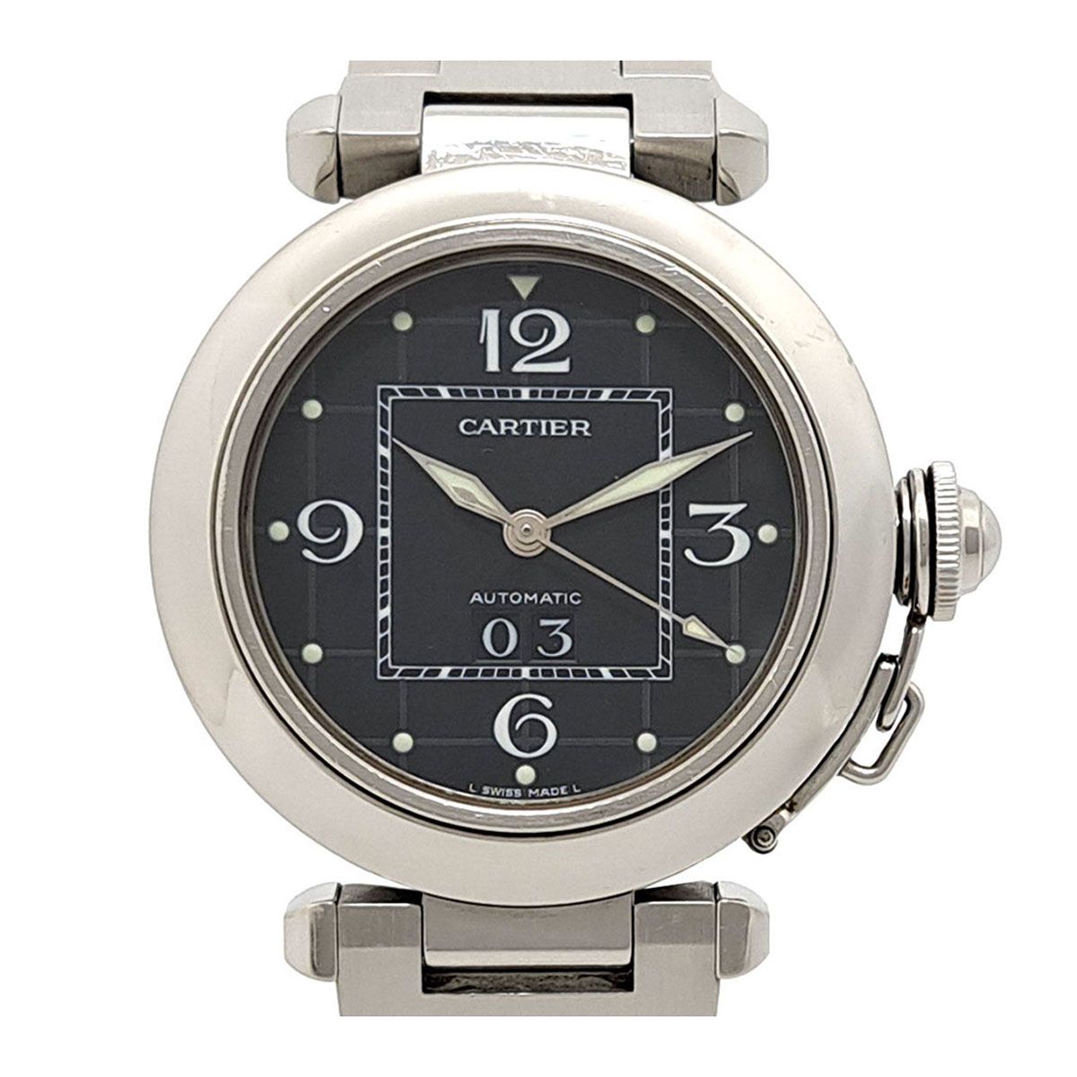 カルティエ パシャ C ドゥ カルティエ W31053M7 自動巻き ステンレススティール メンズ ボーイズ CARTIER【中古】 【時計】