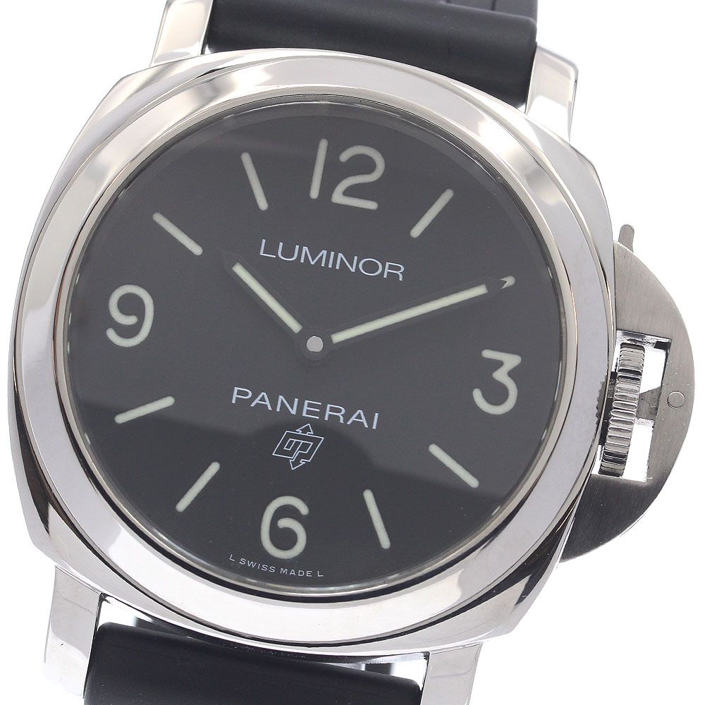 パネライ PANERAI PAM00773 ルミノール ベース ロゴ 3デイズ アッチャイオ 手巻き メンズ 美品 保証書付き_966336