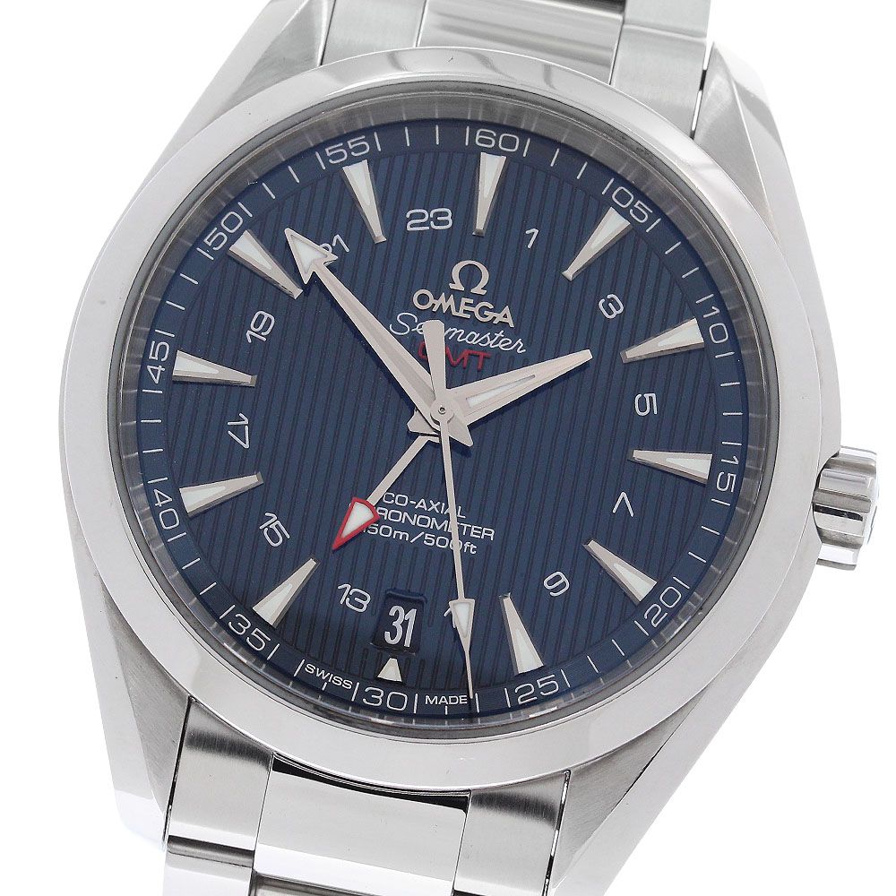 オメガ OMEGA 231.10.43.22.03.001 シーマスター アクアテラ GMT コーアクシャル 自動巻き メンズ 保証書付き_970572