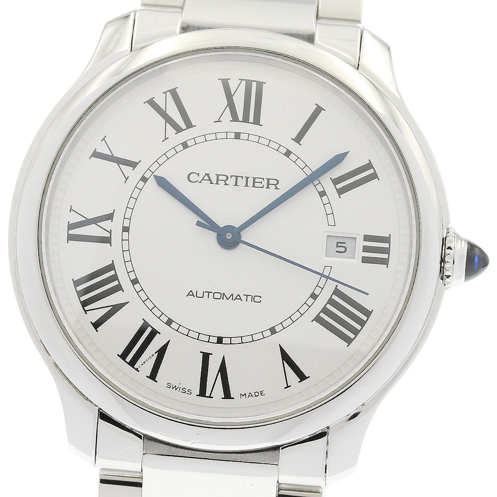 カルティエ CARTIER WSRN0035 ロンドマスト ドゥ カルティエ デイト 自動巻き メンズ 良品 _965722