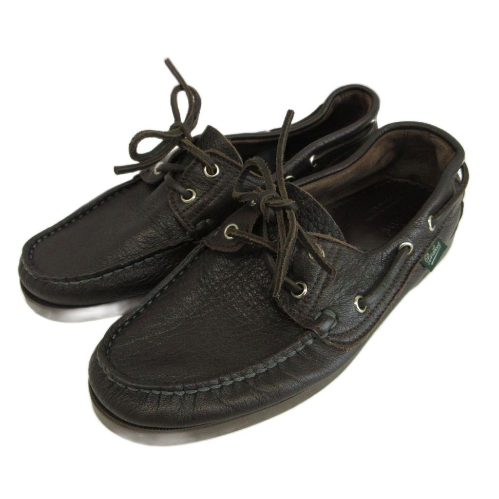 パラブーツ Paraboot バース BARTH デッキシューズ レザー レースアップ 6 24.5cm ダークブラウン /XZ ■GY18