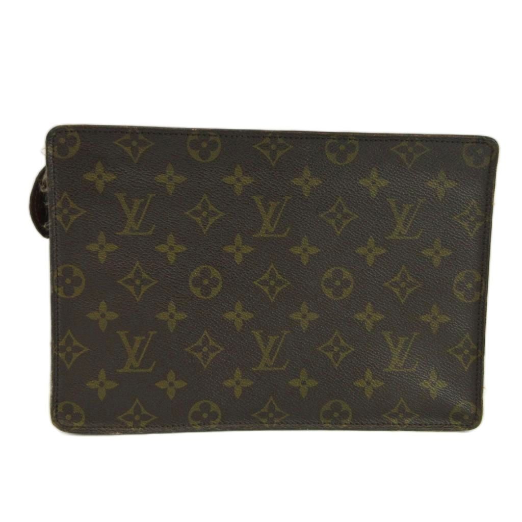 ルイヴィトン LOUIS VUITTON セカンドバッグ クラッチバッグ PVC レザー モノグラム 総柄 茶色 ブラウン /XZ ■GY18
