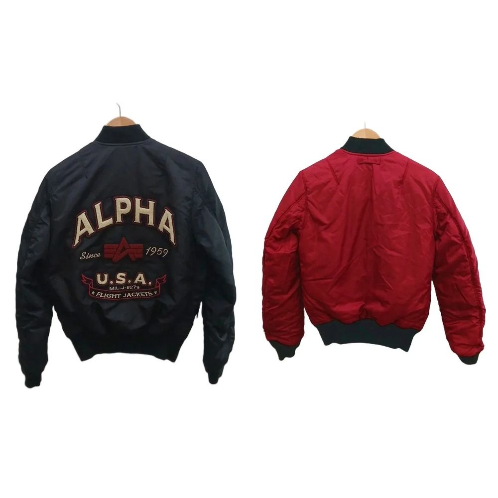 アルファ ALPHA MA-1 フライトジャケット リバーシブル バックロゴ 上