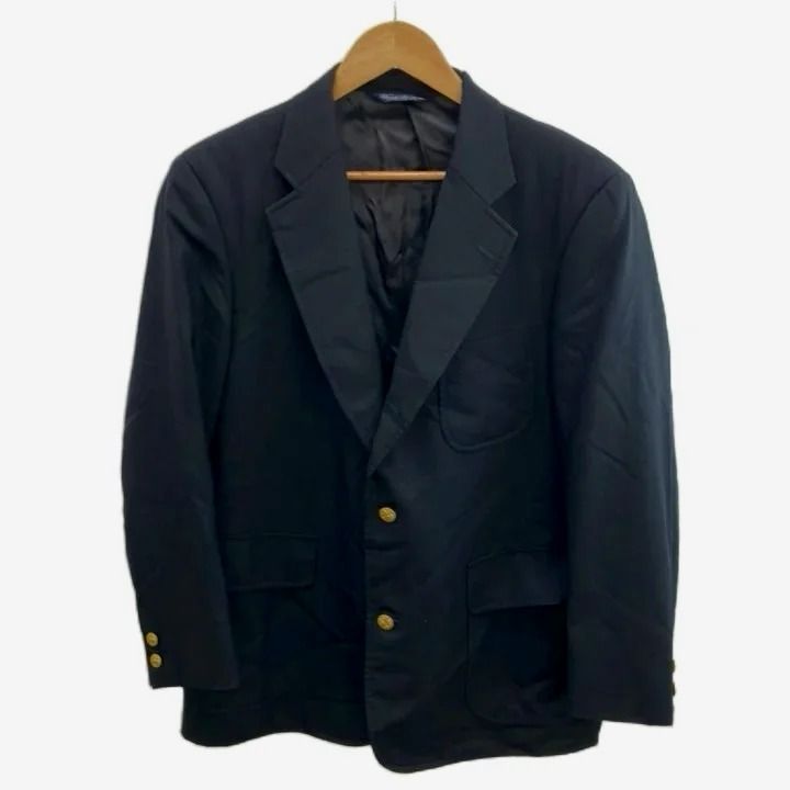 ブルックスブラザーズ BROOKS BROTHERS テーラードジャケット 上着 ウール 濃紺 ダークネイビー 3つボタン 長袖 /NP ■GY74