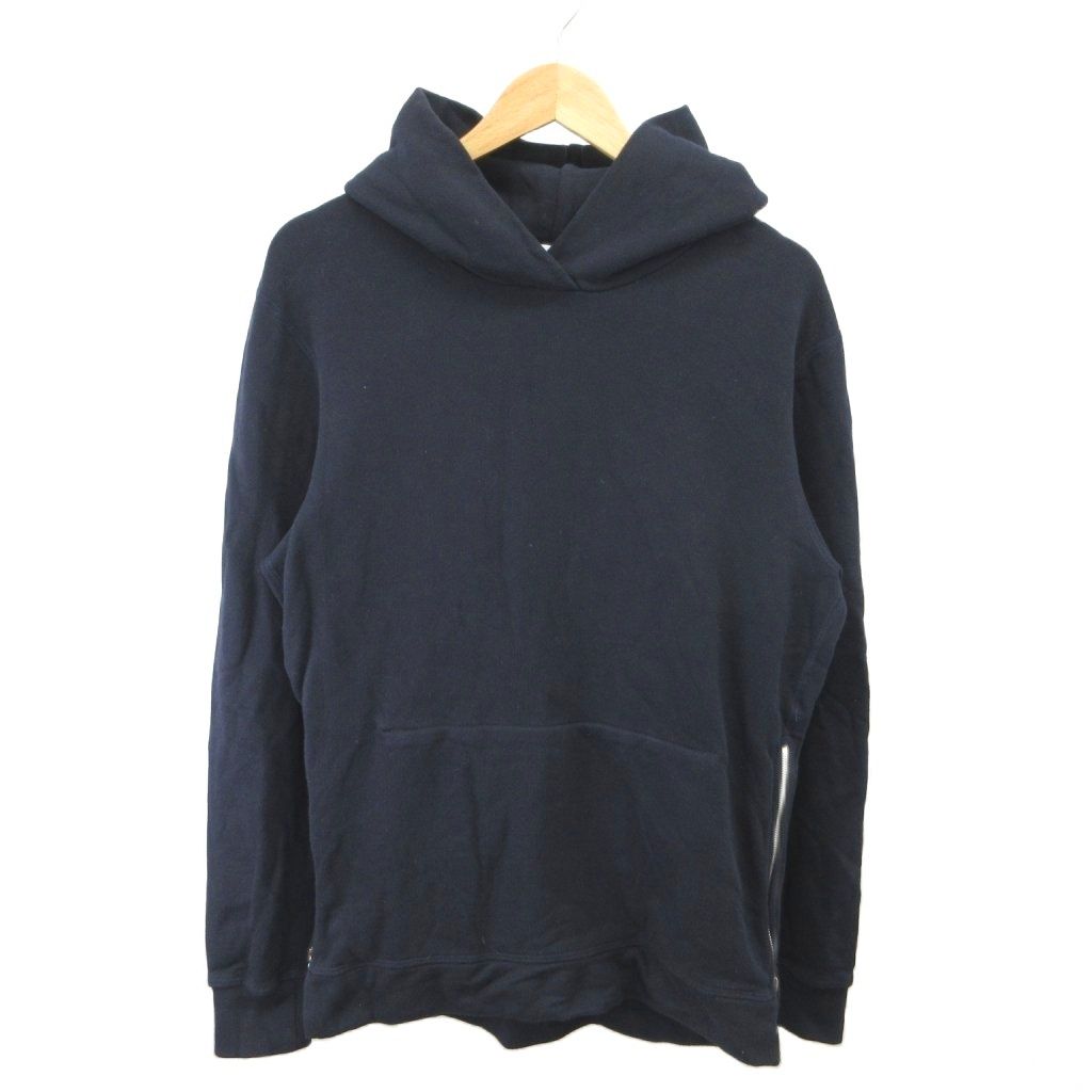 ジョンエリオット JOHN ELLIOTT パーカー プルオーバー 紺 ネイビー 無地 長袖 フード付き サイドジップ 2620900110 /KK ■GY12