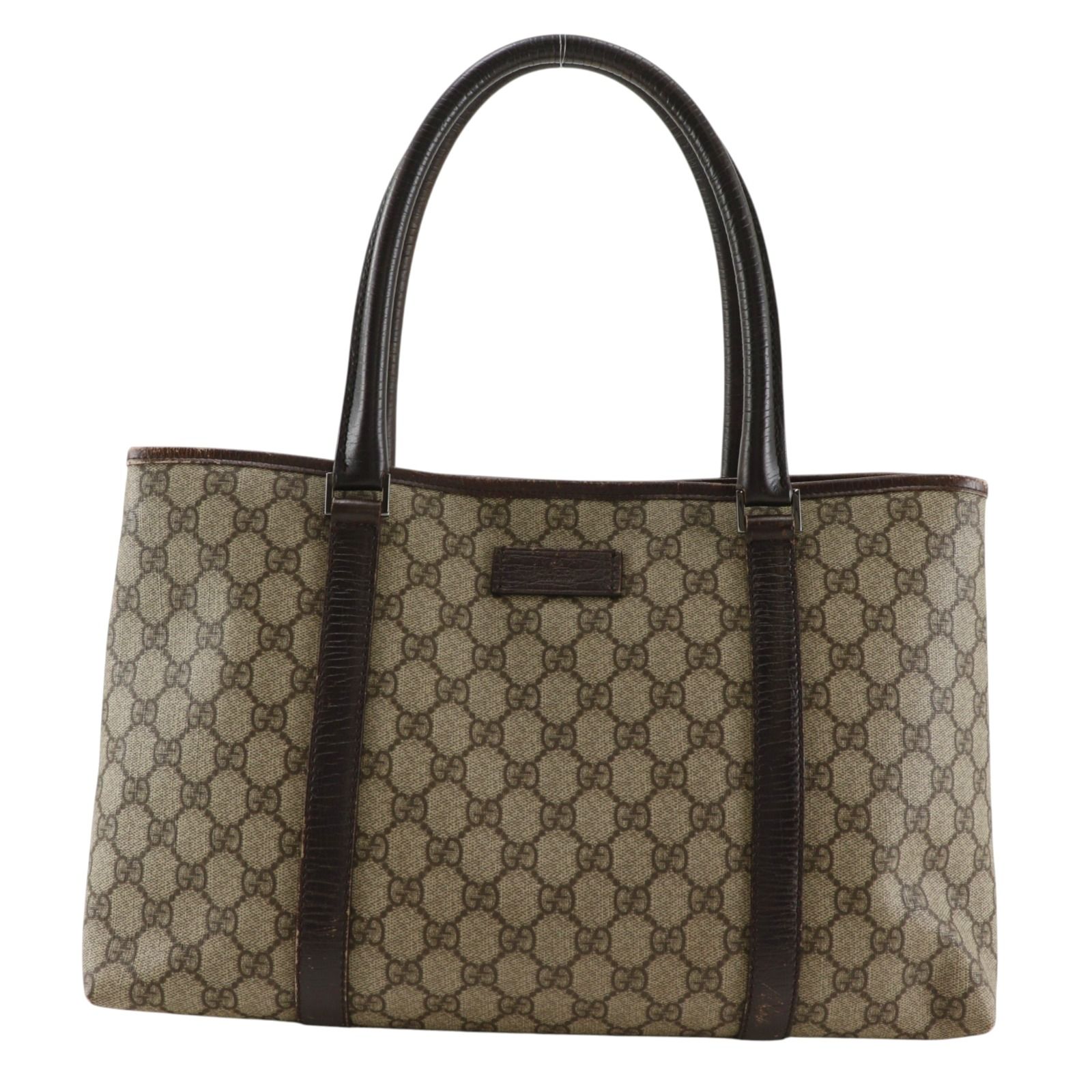 【GUCCI】グッチ 114595 GGスプリームキャンバス 茶 レディース トートバッグ