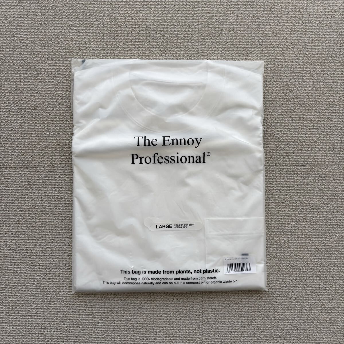 26ss 2026 新品 The Ennoy Professiona エンノイ E POCKET S/S T-SHIRT E 刺繍 ポケット Tシャツ WHITE ホワイト サイズ L 80814 0000 15,124円