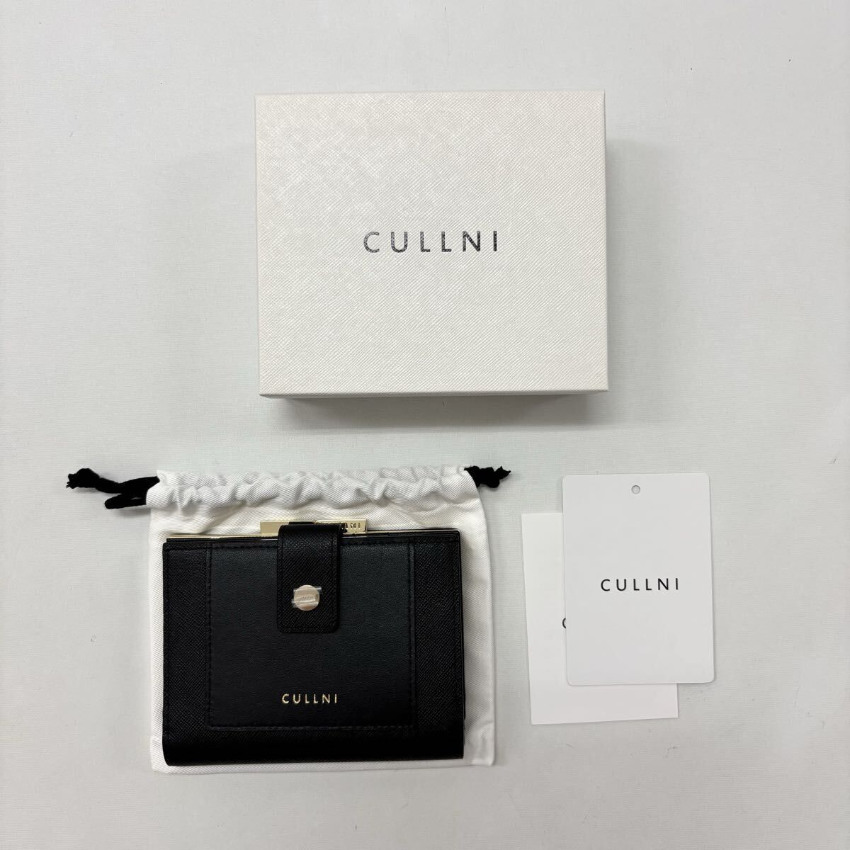 未使用 CULLNI クルニ Clasp lock mini wallet WL-007 ミニ ウォレット 財布 BLACK COMBI 定価50.600円 80717 0140