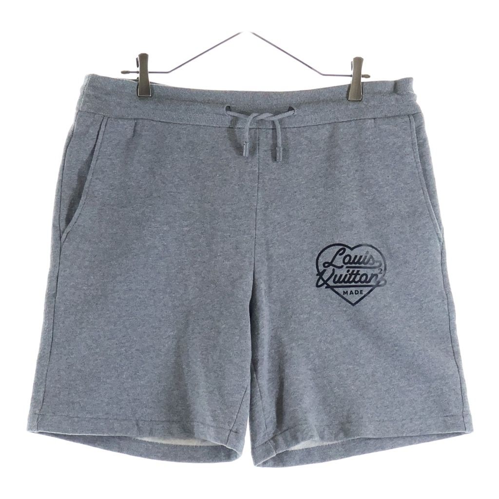 LOUIS VUITTON (ルイヴィトン) 22SS × NIGO ×ニゴ ロゴ プリント スウェット ショートパンツ グレー RM221M UYR HMY03W