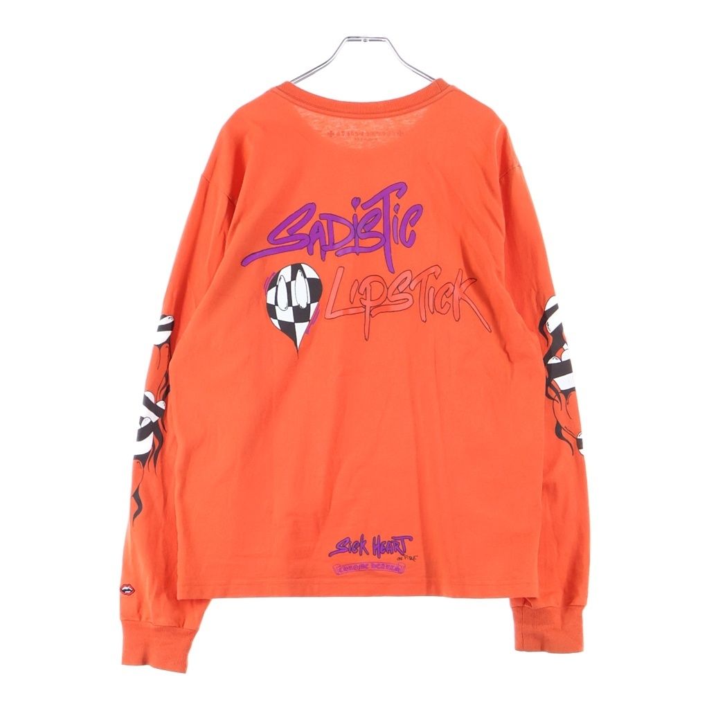 CHROME HEARTS (クロムハーツ) ×MATTY BOY Sadistic Lipstick マッティーボーイ サディスティックリップスティック ロングスリーブカットソー オレンジ