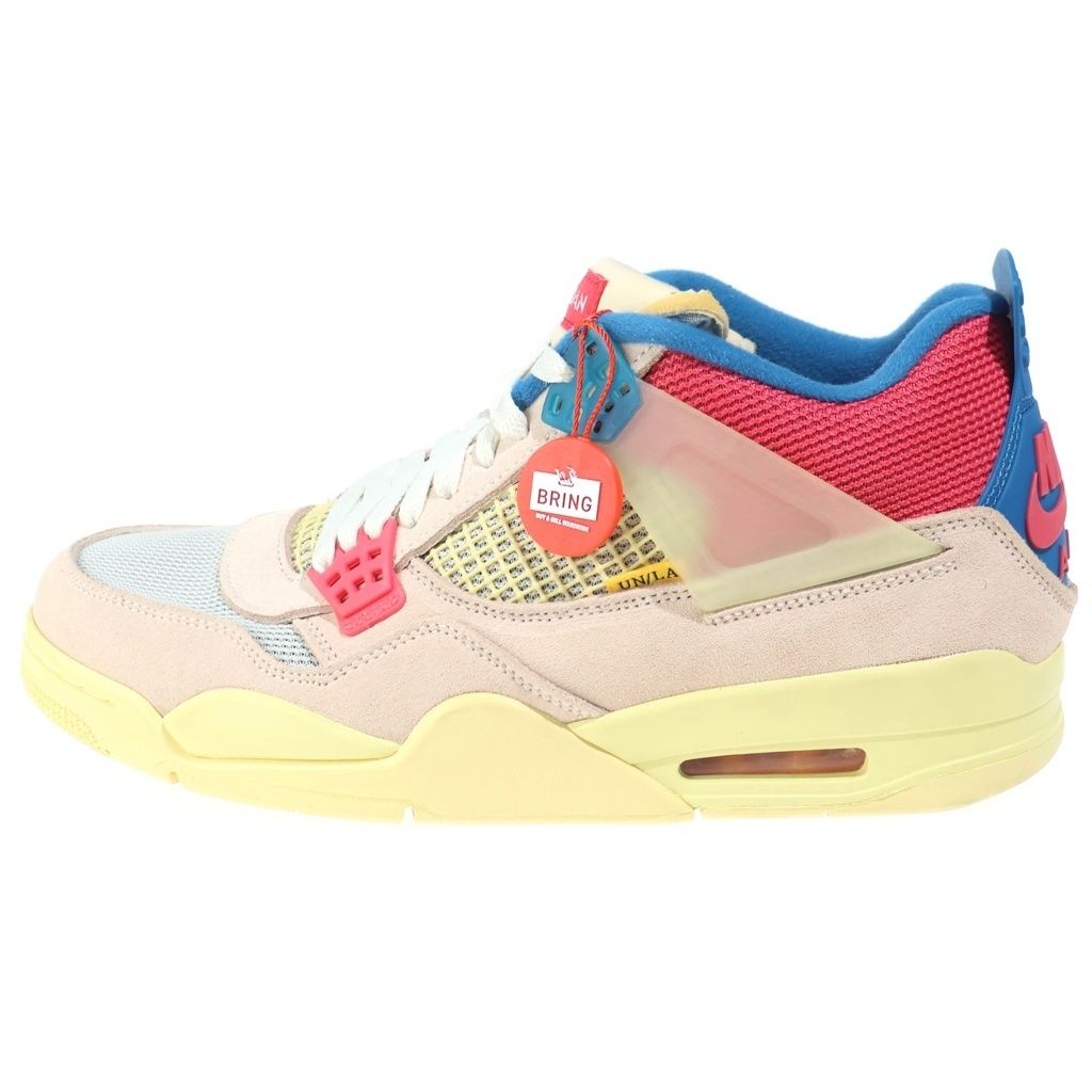 NIKE (ナイキ) ×UNION AIR JORDAN 4 GUAVA ICE ユニオン エアジョーダン4 グァバアイス ハイカットスニーカー マルチカラー US10.5/28.5cm DC9533-800