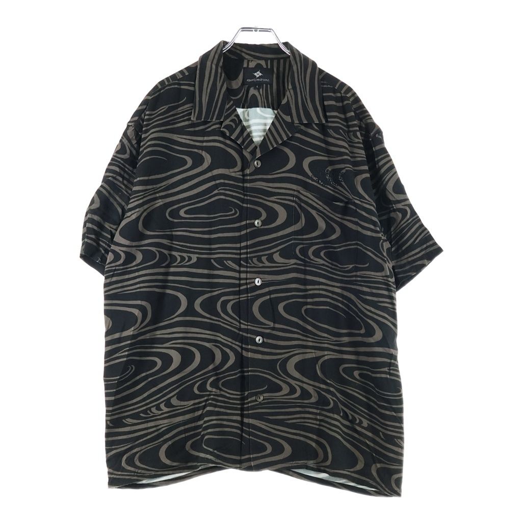 BUDSPOOL (バッズプール) ×GAKKIN HAWAIIAN SHIRTS ガッキン ハワイアンシャツ ブラック