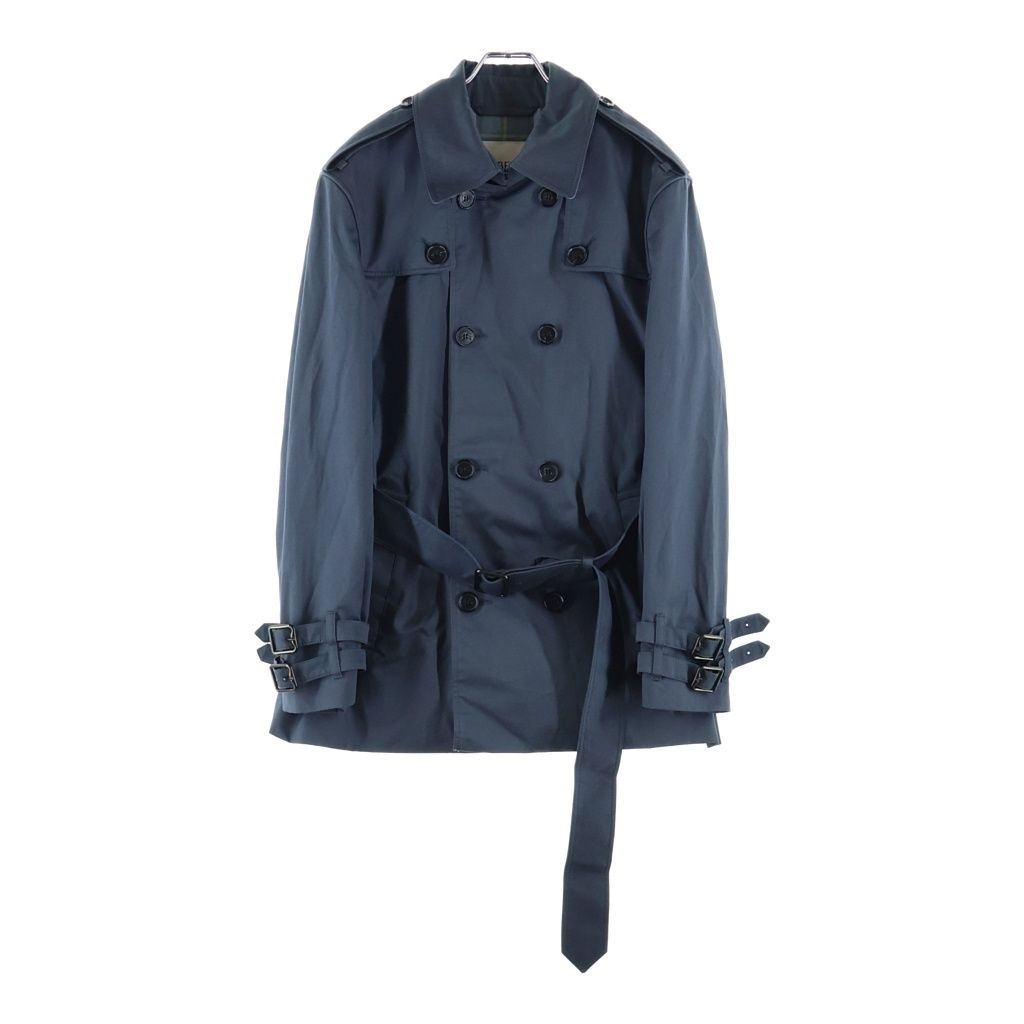 BURBERRY (バーバリー) トレンチコート ライトアウター ノバチェック ネイビー