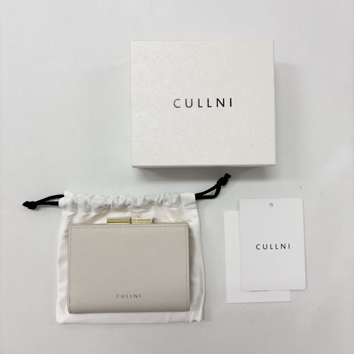 未使用 CULLNI クルニ Leather Flap Mini wallet With A Clasp WL-008 ウォレット 財布 MUSHROOM 定価44,000円 80717 0100