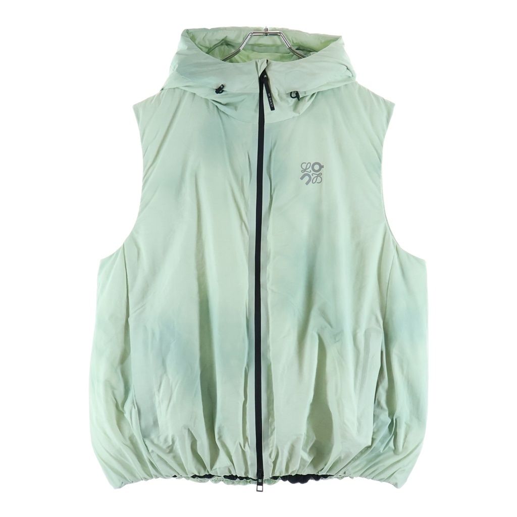 LOEWE (ロエベ) ×On Running PUFFER VEST オン ランニング タイダイ テクニカルシェル フーデッドパファーベストジャケット グリーンH929Y02W24