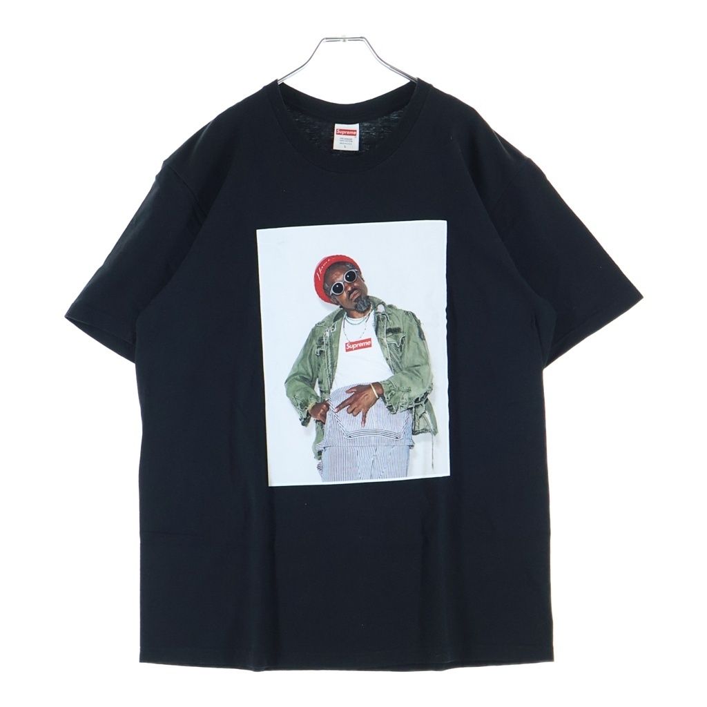 SUPREME (シュプリーム) 22AW Andre 3000 Tee アンドレ3000デザイン クルーネック 半袖Tシャツ カットソー ブラック