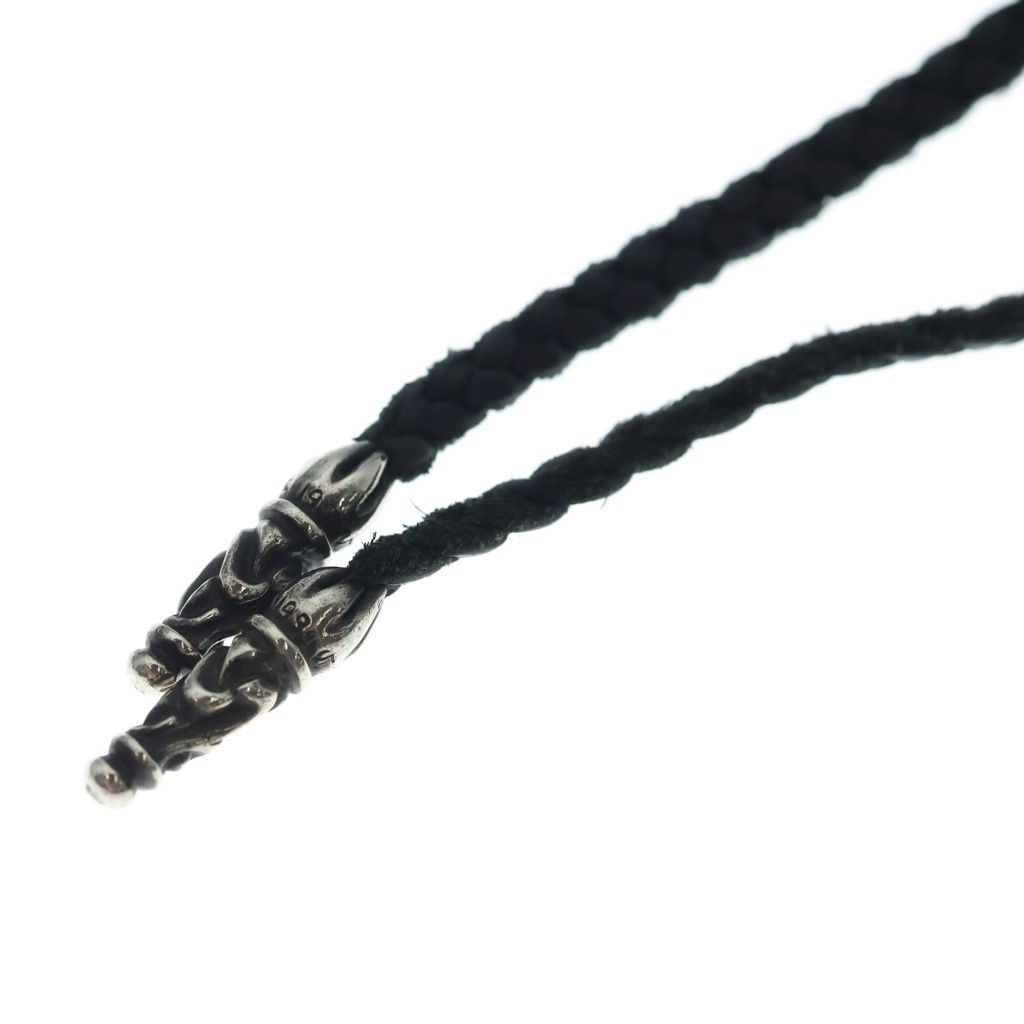 CHROME HEARTS (クロムハーツ) VULCAN CROSS SML LB バルカンクロス スモール レザーブレイド ネックレス シルバー