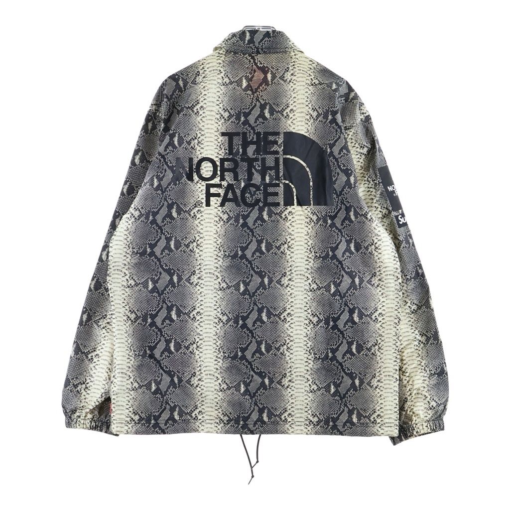 SUPREME (シュプリーム) ×THE NORTH FACE Snakeskin Taped Seam Coaches Jacket ザ ノースフェイス ナイロン スネークスキン テープド シーム 長袖コーチジャケット グレー NP11803I
