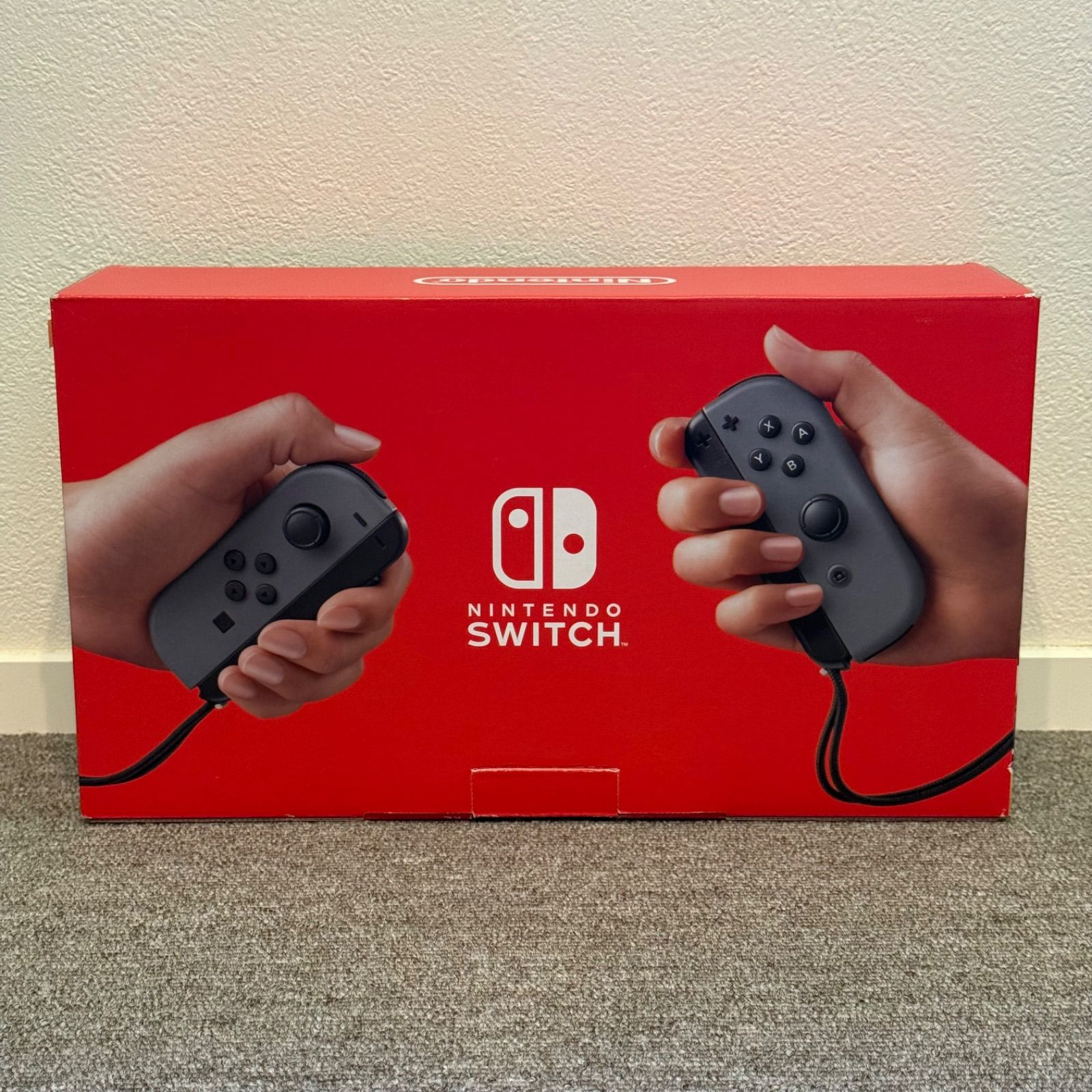 8-122【中古美品・ジャンク】Switch 本体 バッテリー強化版 グレー 欠