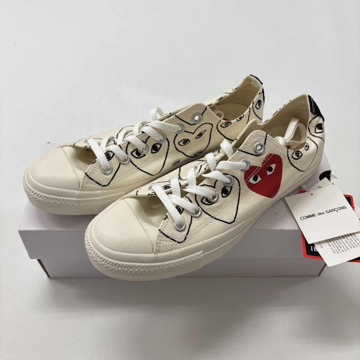 未使用 PLAY COMME des GARCONS プレイ コム デ ギャルソン ALL STAR OX PCDG 20 オールスター ハート ロゴ サイズ 26cm 80717 0070