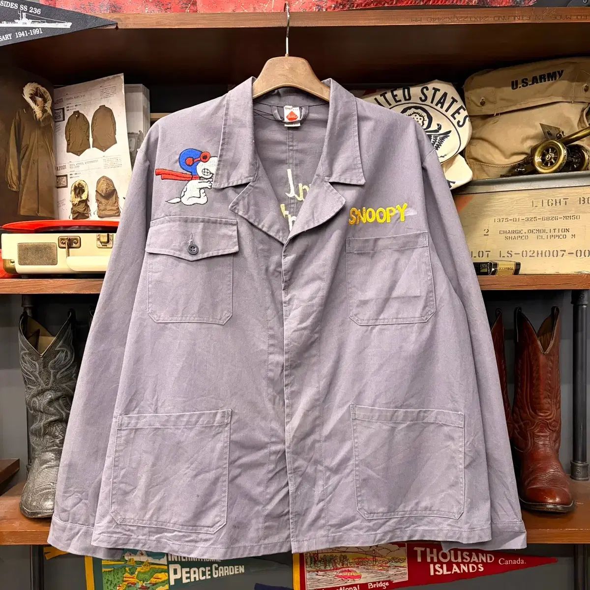 スヌーピー エンブロイダード フレンチ ワークジャケット N2448 30,367円