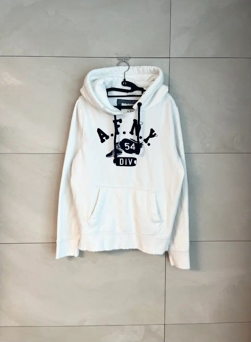 アバクロンビー 文字ロゴ アンド ピーチ 必須アイテム フーディー Tシャツ 白 M
