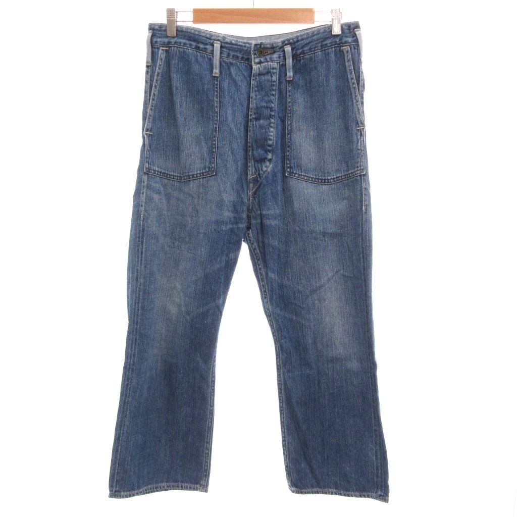 キャントン CANTON デニムパンツ ジーンズ ワイド シンチバック ボタンフライ アンクルカット S インディゴブルー 500-2210ud /GV ■IBO101