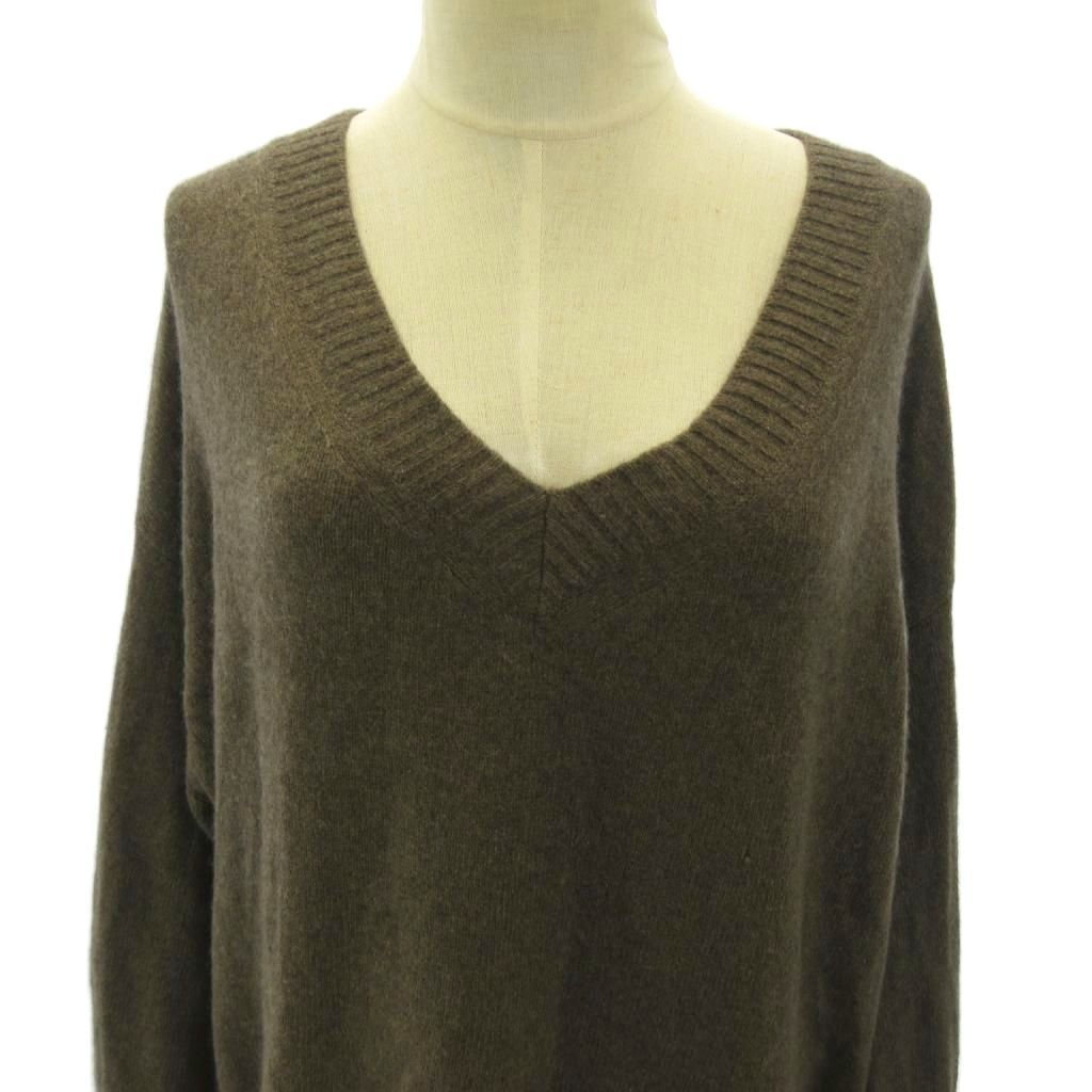 ドゥーズィエムクラス DEUXIEME CLASSE 近年 ニット セーター カシミヤ ウール混 長袖 茶 ブラウン 0817 ■OFP2