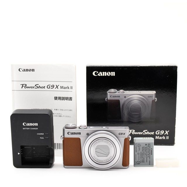 ＜良品＞ Canon PowerShot G9 X Mark II シルバー｜高級コンパクトデジタルカメラ｜元箱付き｜極小打痕あり｜外観綺麗