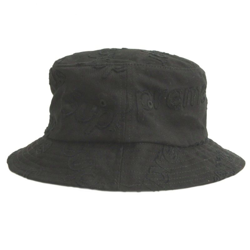 シュプリーム SUPREME 23SS LASERED TWILL CRUSHER ロゴ バケット ハット ブラック ☆AA★