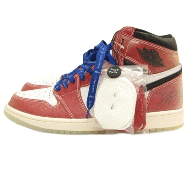 ナイキ NIKE × Trophy Room エアジョーダン1 レトロ ハイ Air Jordan 1 Retro High スニーカー DA2728-100 レッド 27.5cm ☆AA★