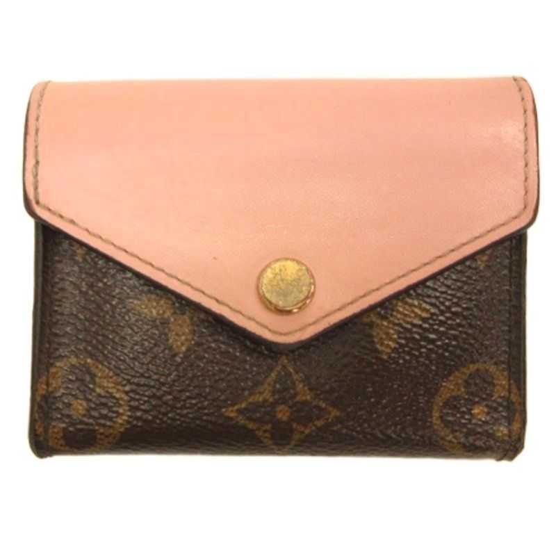 ルイヴィトン LOUIS VUITTON モノグラム ポルトフォイユ ゾエ 三つ折り財布 ピンク M62932